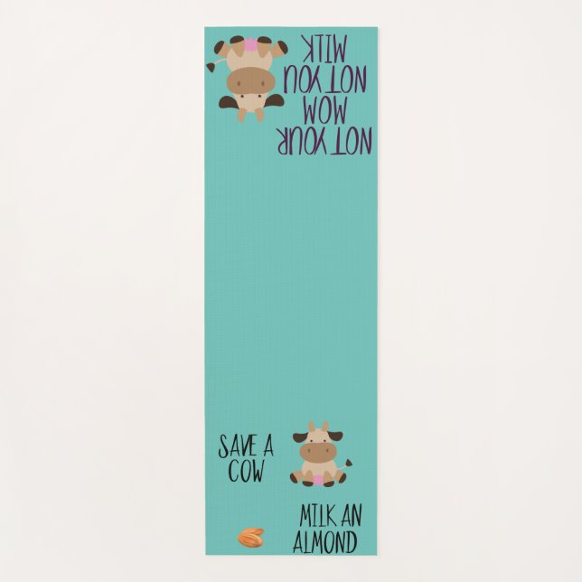 Fun Not Your Mom Not Your Mild Almond Vegan Yoga Mat (Front)