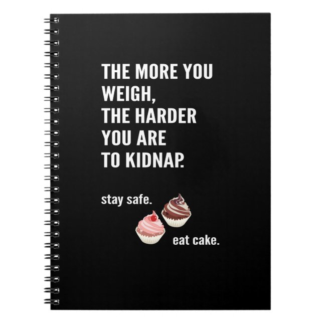 Fun notebook. anti-diet. cakes, sweets. notebook (Front)