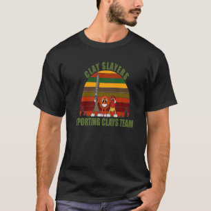 Fun Novelty Clay Pigeon Team Clay Slayers SPORTING T-Shirt