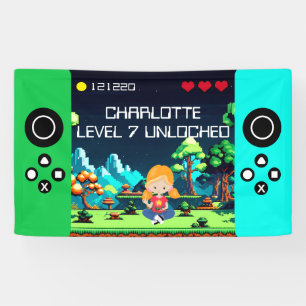 Fun Novelty Computer Game Birthday Party Banner