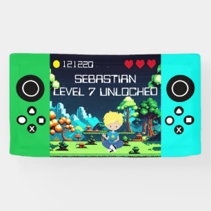 Fun Novelty Computer Game Birthday Party Banner