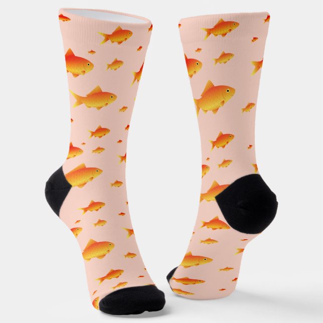 Fun Novelty Goldfish Animal Socks (Angled)