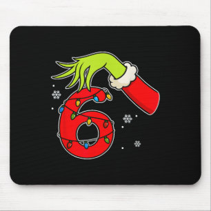 Fun Number 6 Christmas 67 Six Seven Meme Xmas Men  Mouse Pad