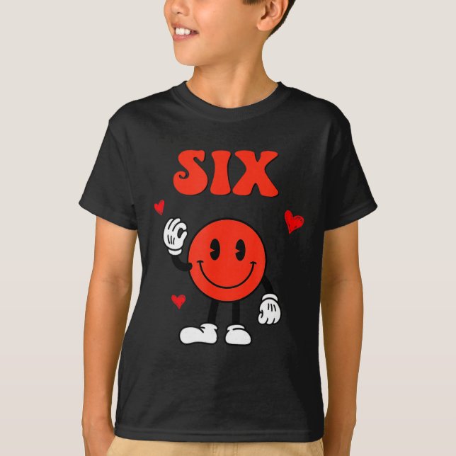 Fun Number 6 Funny 67 Meme Six Seven 6 7 Valentine T-Shirt (Front)