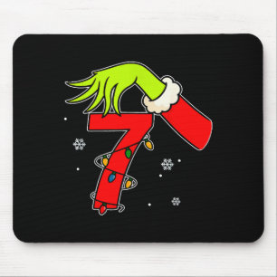 Fun Number 7 Christmas 67 Six Seven Meme Xmas Men Mouse Pad