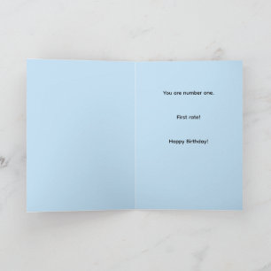 Fun numbers one first rate best birthday ONE Card