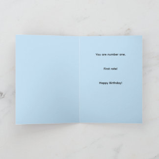 Fun numbers one first rate best birthday ONE Card