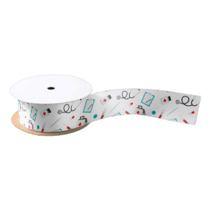 Fun Nurse equipment pattern party ribbon Satin Ribbon
