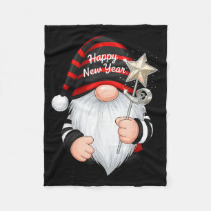 Fun Nye Gnome Shirts For Women, Happy New Year 202 Fleece Blanket