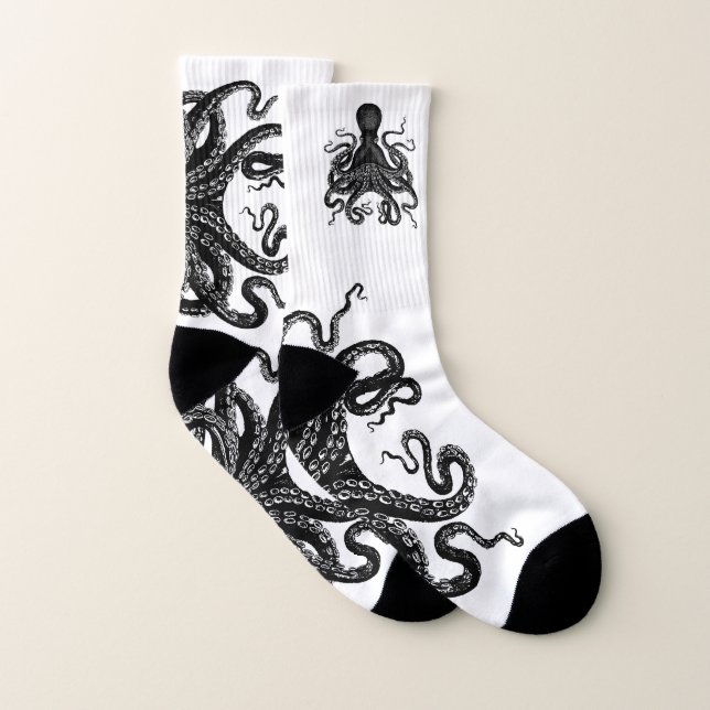 Fun Octopus Kraken steampunk ocean tentacle sea Socks (Pair)