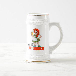 Fun Oktoberfest Girl with Beer Stein