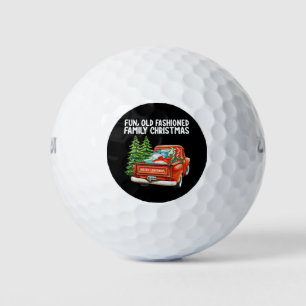 Fun Old Fashioned Family Christmas Truck Tree Golf Balls