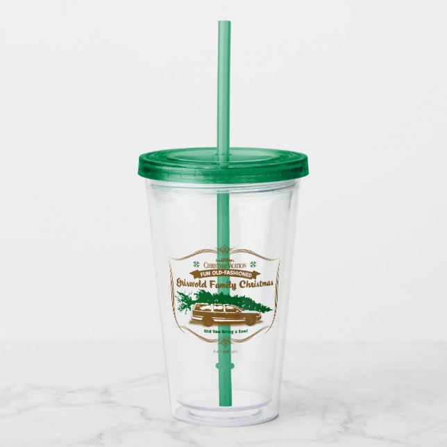 Fun Old-Fashioned Griswold Family Christmas Acrylic Tumbler (Front)