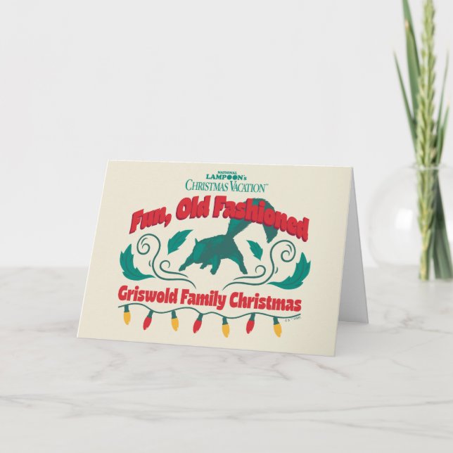 Fun, Old Fashioned Griswold Family Christmas Holiday Card (Front)