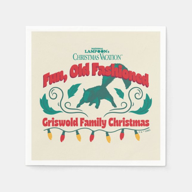 Fun, Old Fashioned Griswold Family Christmas Napkin (Front)