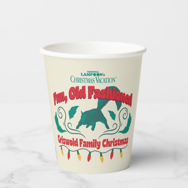 Fun, Old Fashioned Griswold Family Christmas Paper Cups (Front)