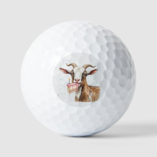 Fun Old Goat Over the Hill  Birthday Golf Balls (Front)