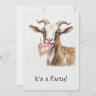 Fun "Old Goat" Over the Hill Birthday Invite