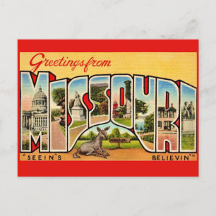 Fun Old Missouri Greeting Postcard