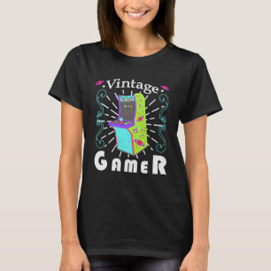 Fun Older Activities Bright Colored Retro Arcade G T-Shirt