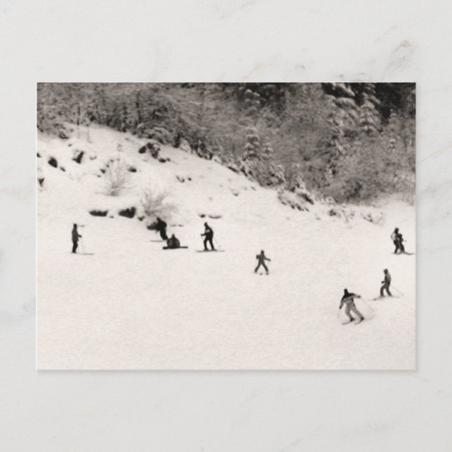 Fun on the ski slopes postcard (Front)