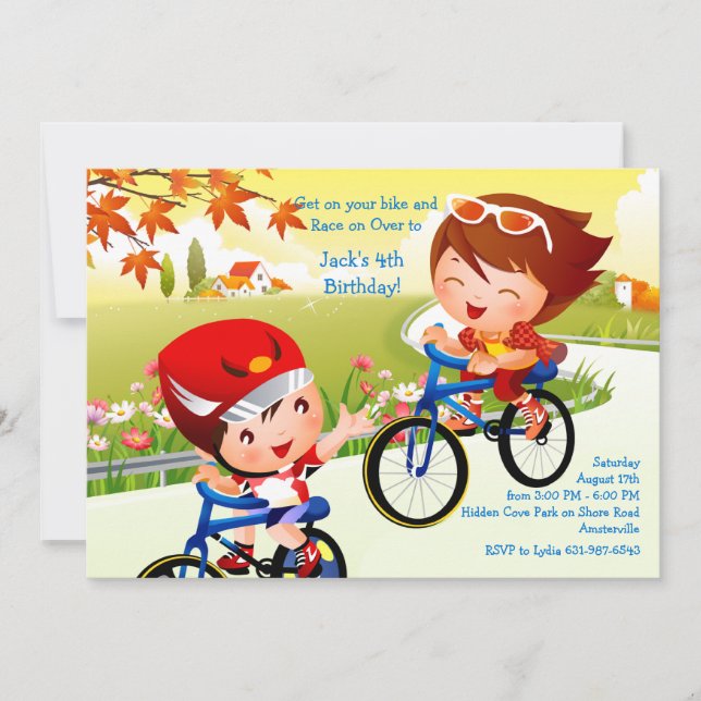 Fun on Wheels Tots Anniversaire Invitations (Devant)