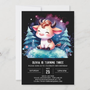 Fun Online Cow Birthday Invitation