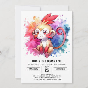 Fun Online Monkey Birthday  Invitation