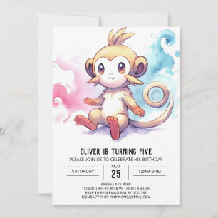 Fun Online Monkey Birthday Invitation