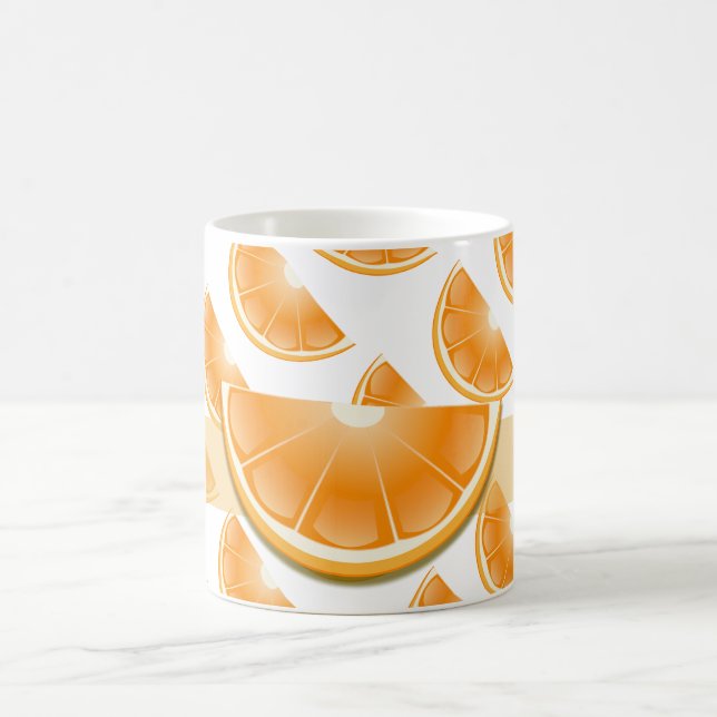 Fun Orange art mug! Coffee Mug (Center)
