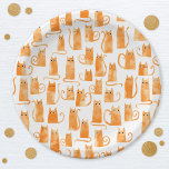 Fun Orange Cat Paper Plate<br><div class="desc">Cute little watercolor orange ginger cats. Original art by Nic Squirrell. Perfect for animal lovers.</div>