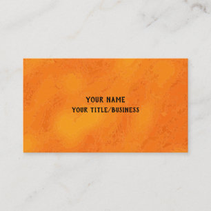 Fun Orange Colour Background Business Card