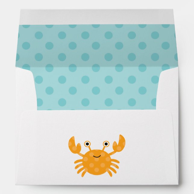Fun Orange Crab Envelopes (Back (Bottom))
