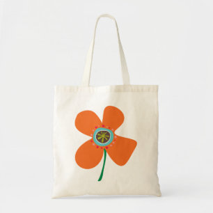 Fun Orange Daisy Pop Summer Flower Whimsical Cute Tote Bag
