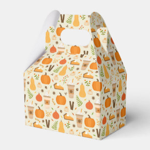 Fun Orange Fall Pattern Favor Box