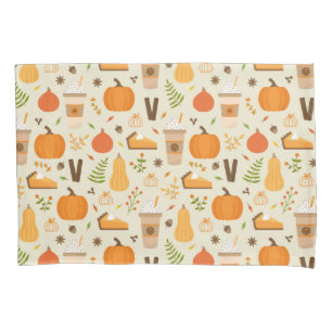 Fun Orange Fall Pattern Pillowcase