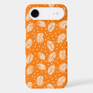 Fun orange tropical leaf pattern beach