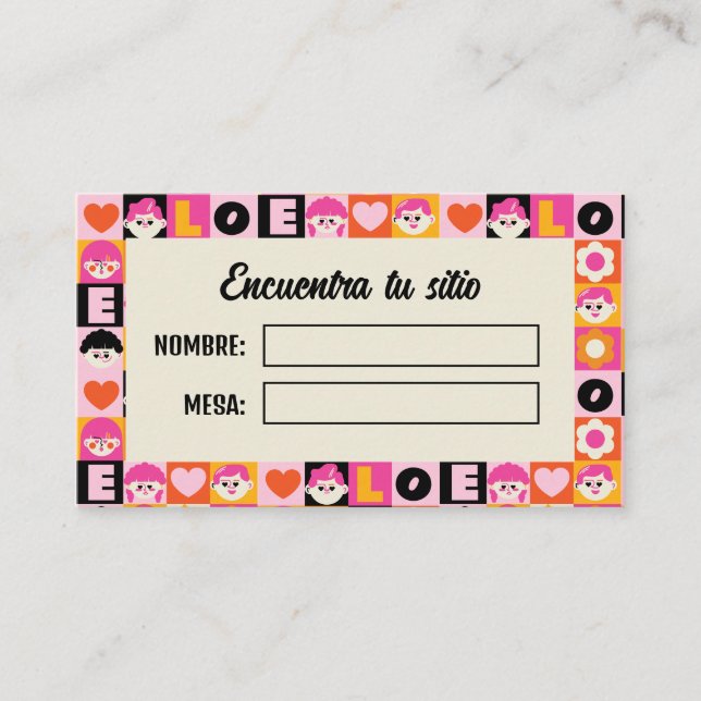 Fun Original Wedding Waiters Seating Chart Place Card (Front)