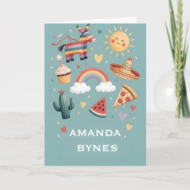 Fun Outdoor Boho Celebration Card (Front)