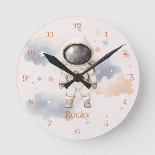 Fun Outerspace Astronaut Child's Wall Clock