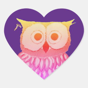 Fun Owl Purple Sticker