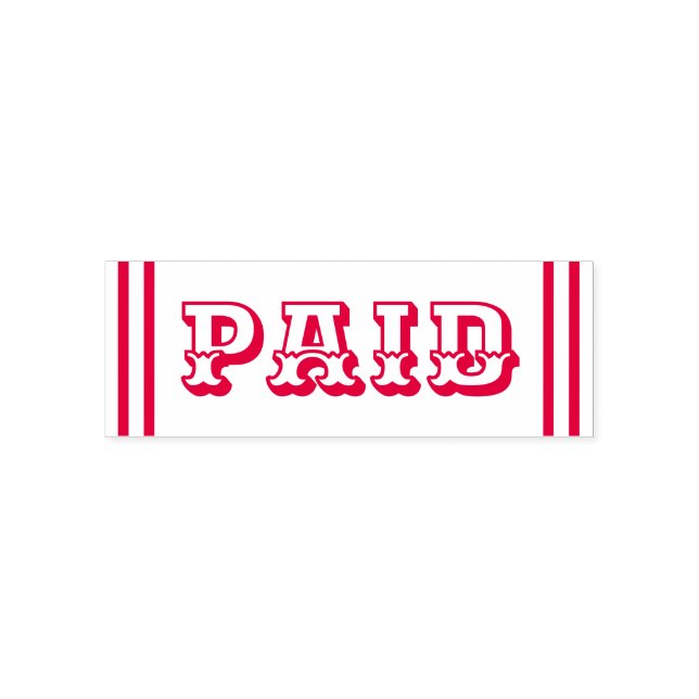 Fun "PAID" Rubber Stamp (Design)