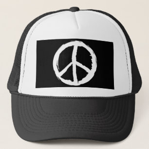 fun painterly PEACE SYMBOL Trucker Hat