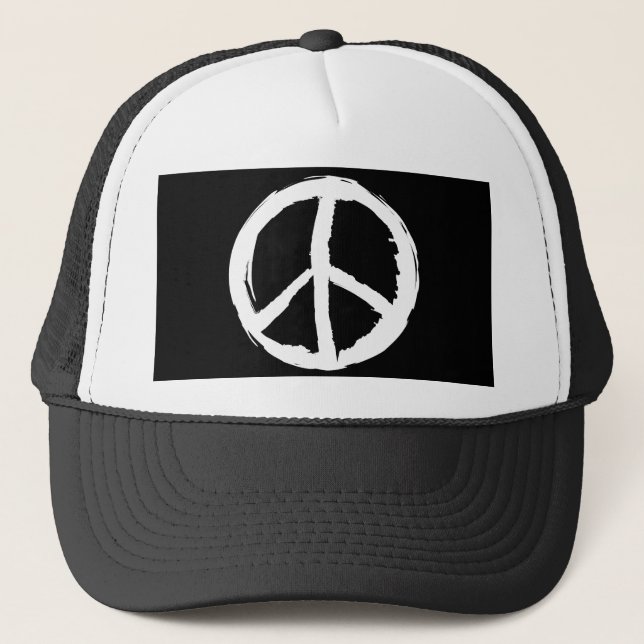 fun painterly PEACE SYMBOL | Trucker Hat (Front)