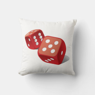 Fun Pair of Dice Throw Pillow