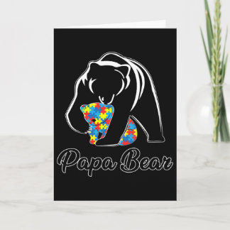 Fun Papa Bear Autism Awareness Autism Matching Fam Card