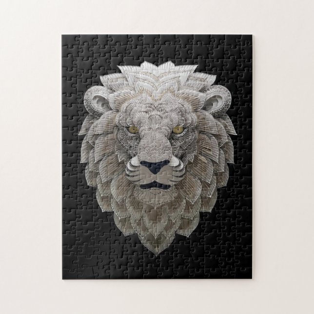 Fun paper lion puzzle (Vertical)