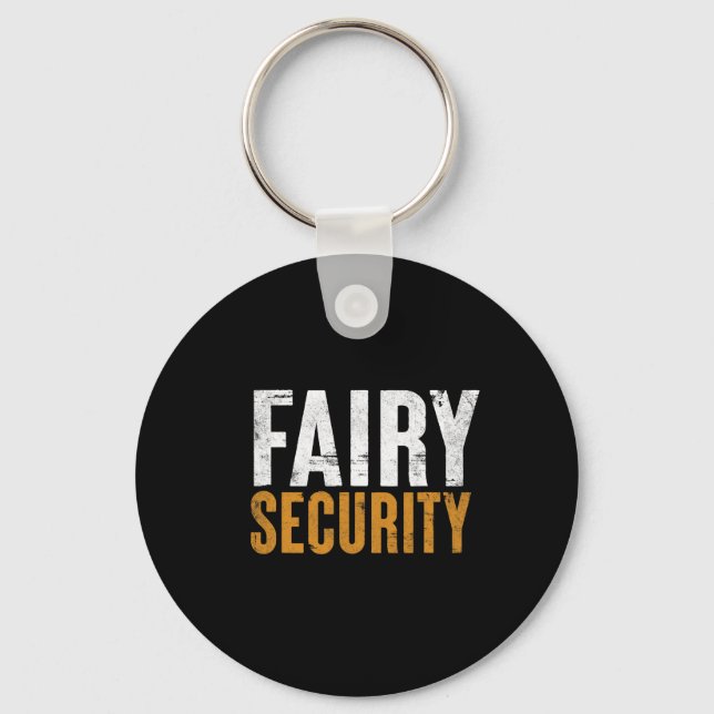 Fun Parents Lazy Easy Costume Fairy Security Hallo Keychain (Front)