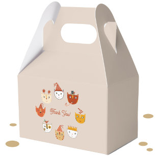 Fun Party Cat Thank You Favor Box