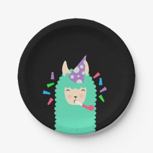 Fun Party Emoji Llama Paper Plate